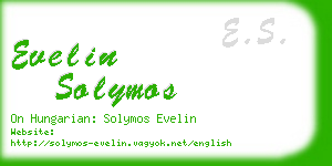 evelin solymos business card